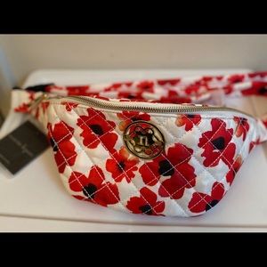 Nanette Lepore Red & White Floral Fanny Pack